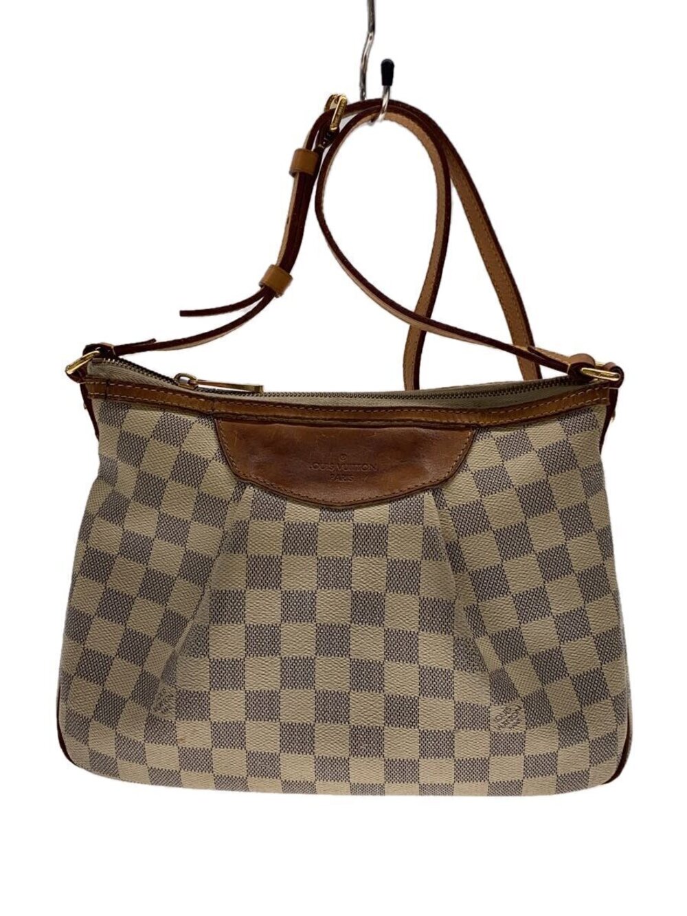 LOUIS VUITTON Siracusa Damier Azur White